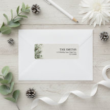 Watercolor Winter Botanical Elfenbein-Feiertagsfam