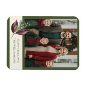 Watercolor Winter Botanical Pattern Magnet (Horizontal)