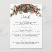 Watercolor Winter Botanische Hochzeiten Details Begleitkarte (Vorderseite)