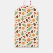 Watercolor Winter Botanisches Foto Weihnachten Geschenkanhänger (Rückseite)