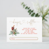 Watercolor Winter Botanisches Gold-Windeln Begleitkarte (Stehend Vorderseite)