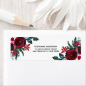 Watercolor Winter Burgund Blume (Insitu)