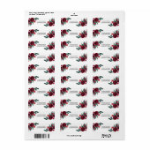 Watercolor Winter Burgund Blume (Vorne)