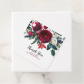 Watercolor Winter Burgund Blume Baby Danke Geschenkanhänger (Beispiel)