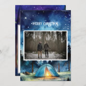 Watercolor Winter Camping Luzern Weihnachten Foto (Vorne/Hinten)