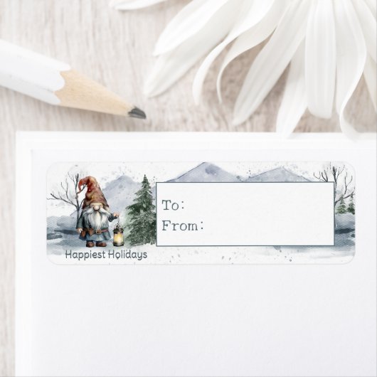 Watercolor Winter Christmas Gnome (Insitu)