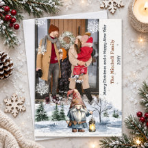 Watercolor Winter Christmas Gnome Foto