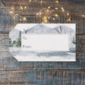 Watercolor Winter Christmas Gnome Geschenkanhänger