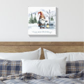 Watercolor Winter Christmas Gnome Leinwanddruck (Insitu (Schlafzimmer))
