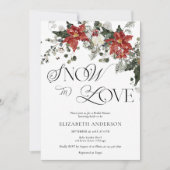 Watercolor Winter Floral Brautparty Einladung (Vorderseite)