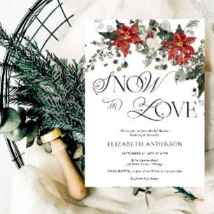 Watercolor Winter Floral Brautparty Einladung