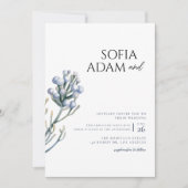 Watercolor Winter Floralr Wedding Party Einladung (Vorderseite)