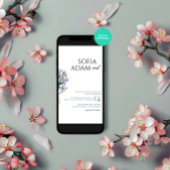 Watercolor Winter Floralr Wedding Party Einladung