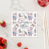 Watercolor Winter foliage Wedding Napkins Serviette (Beispiel)