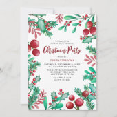 Watercolor Winter Folies Weihnachtsgebäck Party Einladung (Vorderseite)