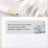 Watercolor Winter Forest and Stab Address Label (Insitu)