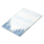Watercolor Winter Forest Blue Nature Notizblock (angewinkelt)