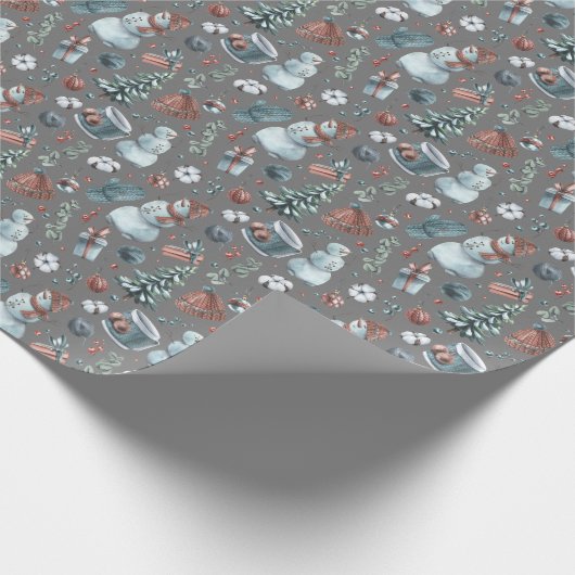 Watercolor Winter Geschenkpapier (Ecke)