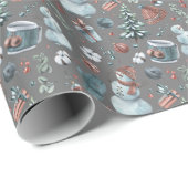 Watercolor Winter Geschenkpapier (Rolleneckpunkt)