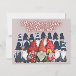 Watercolor Winter Gnomes Feiertagskarte