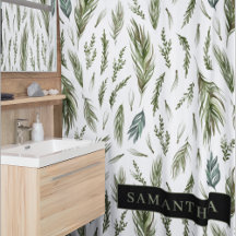 Watercolor Winter Green Seamless Muster