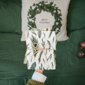 Watercolor Winter Green Seamless Muster Geschenkpapier Set