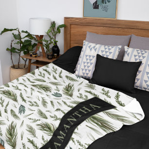 Watercolor Winter Green Seamless Muster Sherpadecke