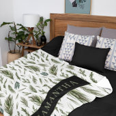 Watercolor Winter Green Seamless Muster Sherpadecke