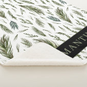 Watercolor Winter Green Seamless Muster Sherpadecke (3/4)