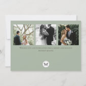 Watercolor Winter Greenerity Rahmen Weihnachtskart Dankeskarte (Rückseite)