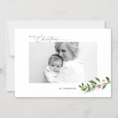 Watercolor Winter Greenery Modernes Weihnachtsfest Magneteinladung (Vorderseite)