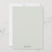 Watercolor Winter Greenery & Red Berries Wedding Einladung (Rückseite)