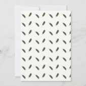 Watercolor Winter Kranz Kinderdusche Einladung (Rückseite)