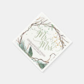 Watercolor Winter-Kranz mehr und mehr Drehbuch Hoc Serviette (Ecke)