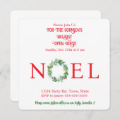 Watercolor Winter Kranz von Hand bemalt Einladung (Vorne/Hinten)