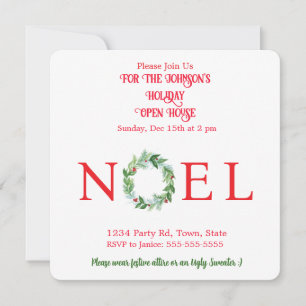 Watercolor Winter Kranz von Hand bemalt Einladung