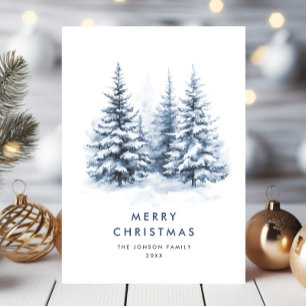 Watercolor Winter Landschaft Weihnachten