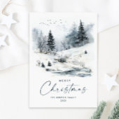 Watercolor Winter Landschaft Weihnachten
