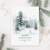 Watercolor Winter Landschaft Weihnachten