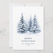 Watercolor Winter Landschaft Weihnachten (Vorderseite)