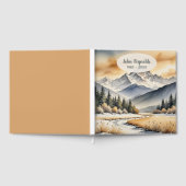 Watercolor Winter Mountain Scene Gästebuch (Voll)