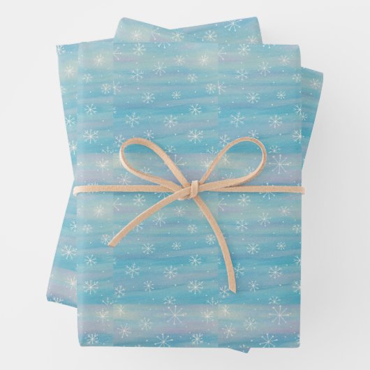 Watercolor Winter Pattern Geschenkpapier Set (Beispiel)