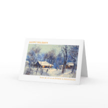 Watercolor Winter Scene Business
