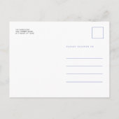 Watercolor Winter Snow Bird Blue Jay Einladungspostkarte (Rückseite)