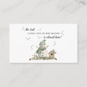 Watercolor Winter Snowman Books for Baby Begleitkarte (Vorderseite)