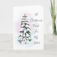 Watercolor Winter Tree Vignette