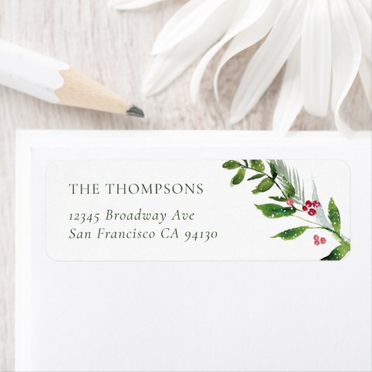 Watercolor Winter Verlasse Weihnachten Rücksendead (Insitu)