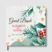Watercolor Winter Wedding Guest Book - Elegant Gästebuch (Vorderseite)