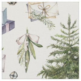 Watercolor Winter Weihnachtsfeiertage Stoff