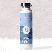 Watercolor Winter Wonderland Monogram Ornaments Trinkflasche
